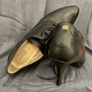 Bandilino black, lace-up booties.